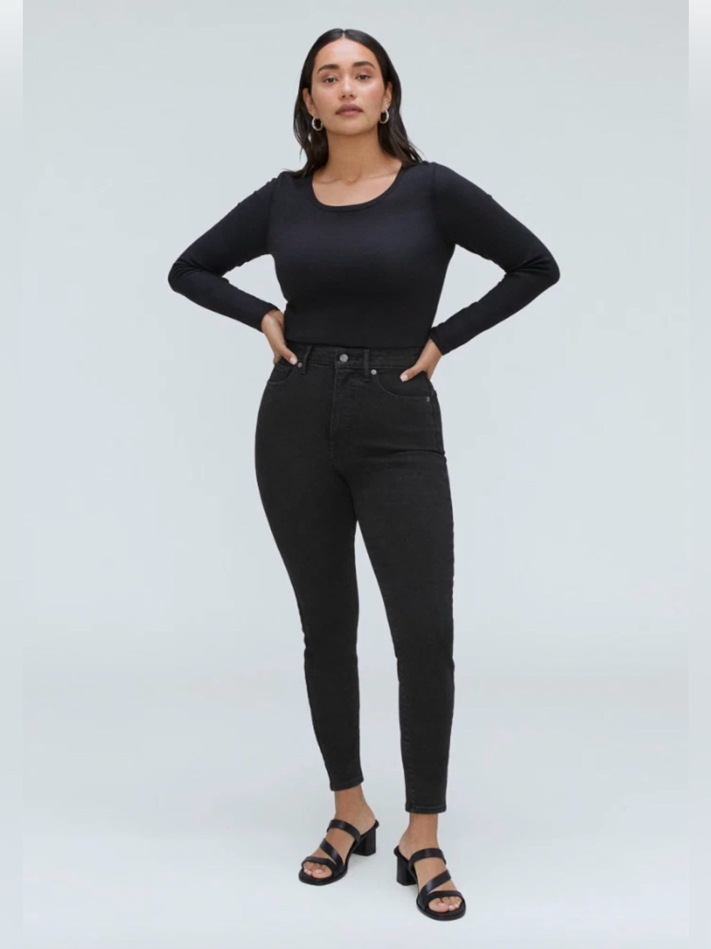 Everlane The Curvy Way High Skinny Jean Ash Size 29 Crop NWT FLAW